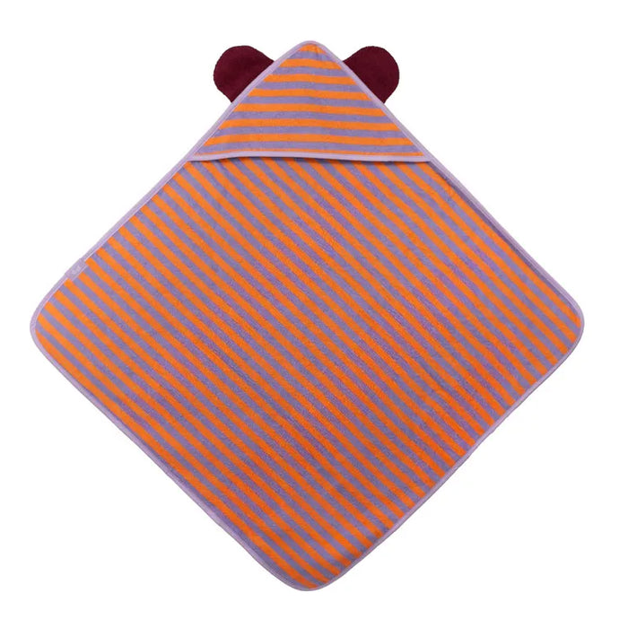 Striped Cotton Hooded Towel