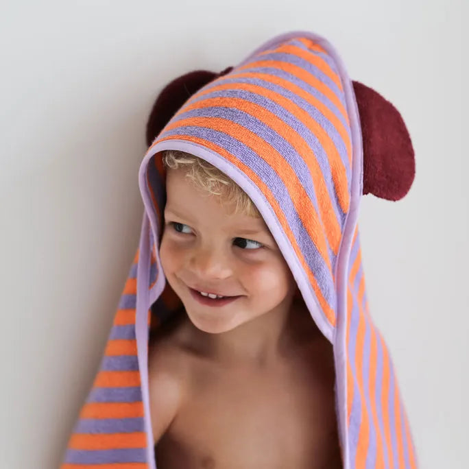 Striped Cotton Hooded Towel