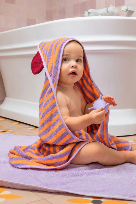 Striped Cotton Hooded Towel