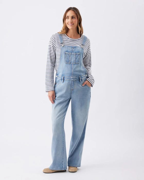Ripe Maternity Parker Denim Overalls with Wide Leg