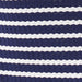 Close-up of navy and white striped fabric texture