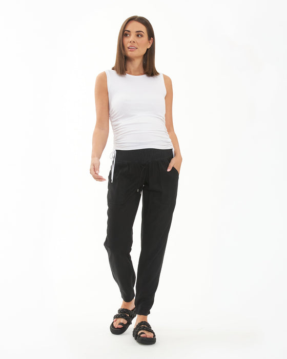 caption-Black Tencel Off-Duty Pant (shirt not included)