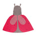 Children's ladybug costume with red wings and gray body on a white background