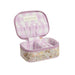 Small jewelry case with floral design on a white background