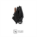 Compact black stroller with wooden handle on a white background, featuring IATA Cabin Compliant logo.