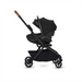 Black stroller on a white background