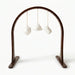 Snuggle Me Wooden Toy bar Play arch with 3 dangling toys in neutral fabric and abstract shape to pair with baby lounger