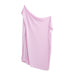 Pink one-shoulder top on a white background