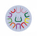 Colorful U-shaped objects with numbers on a light blue background