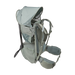 Gray baby carrier with a white background
