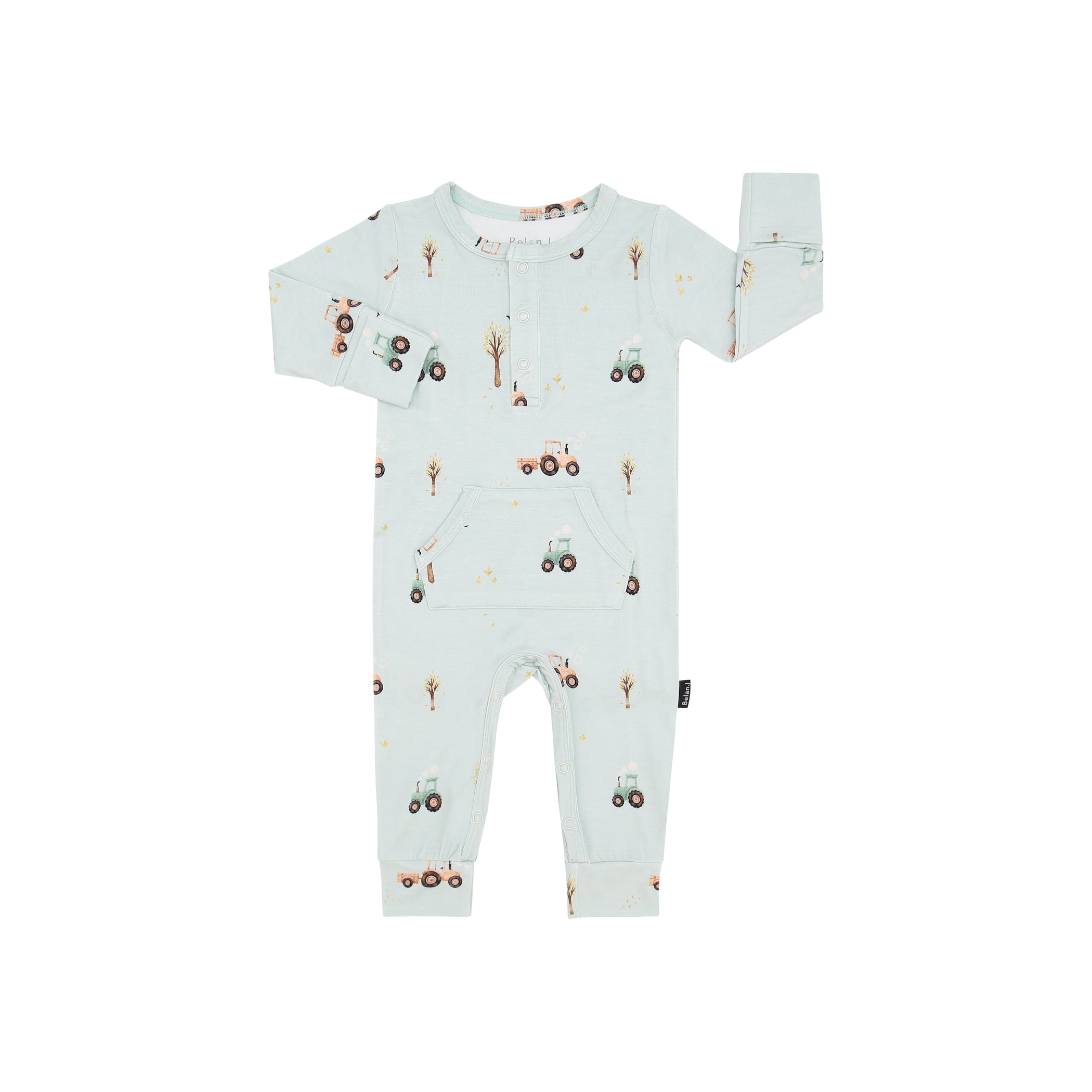 Baby Loren Boys Tractors and Pumpkins Romper main image 0