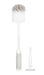Cleaning brush set with gray bristle head and white handle on a white background