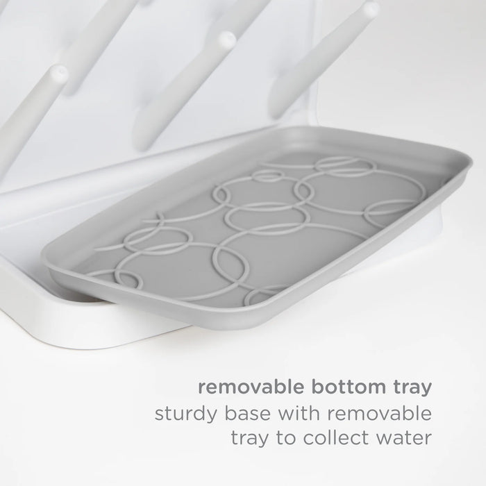 Gray tray with a removable bottom tray on a white background