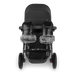 Black stroller with handmuffs on a white background and uppababy logo