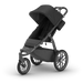 Black stroller on a white background