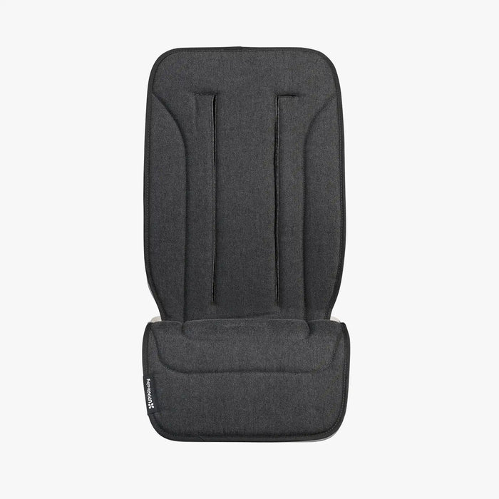 Gray car seat cover on a white background