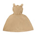 Beige children's cape with hood and ears on a white background