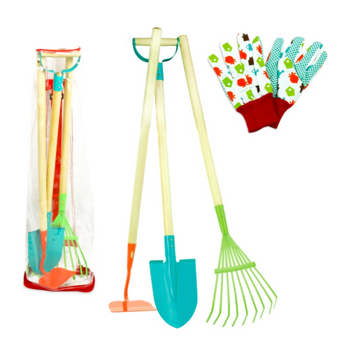 vilac large gardening set with shovel, rake and more!