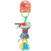 Colorful baby toy with rattle and ring on a white background, featuring the brand 'Wimmer'.