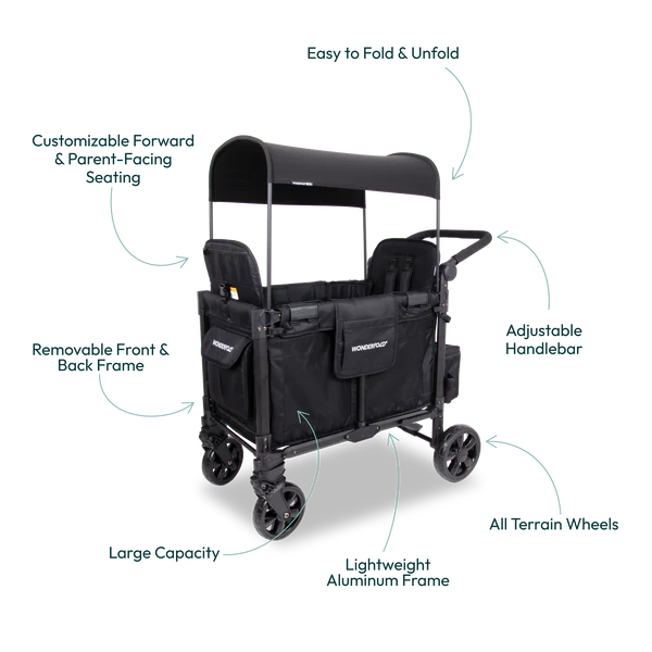 Wonderfold W2 Elite Double Seater Stroller Wagon