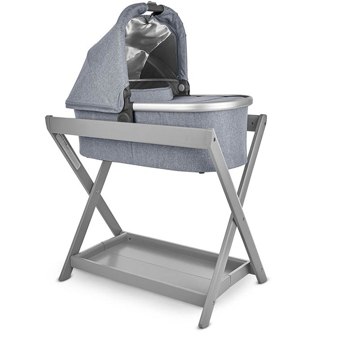 caption-UPPAbaby bassinet on Bassinet Stand (sold separately)