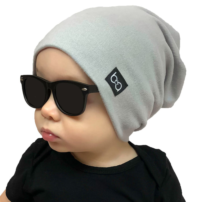 caption-Stretchy beanie hat for babies and toddlers