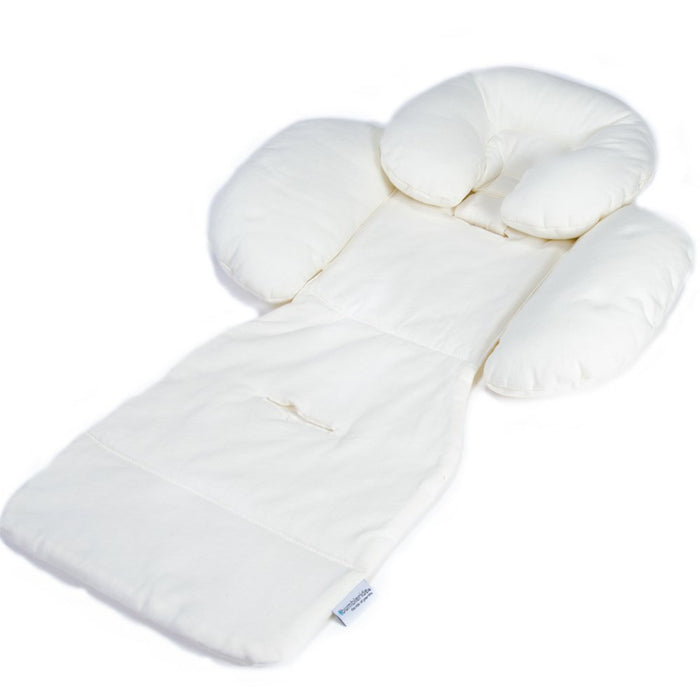 Bumbleride Organic Cotton Infant Insert  pillow and seat liner against white background
