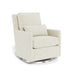 caption-Monte Como Glider Faux Sheepskin with Brushed Steel  Base