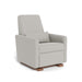 caption-Monte Grano Recliner in Grey Enviroleather on Walnut Base