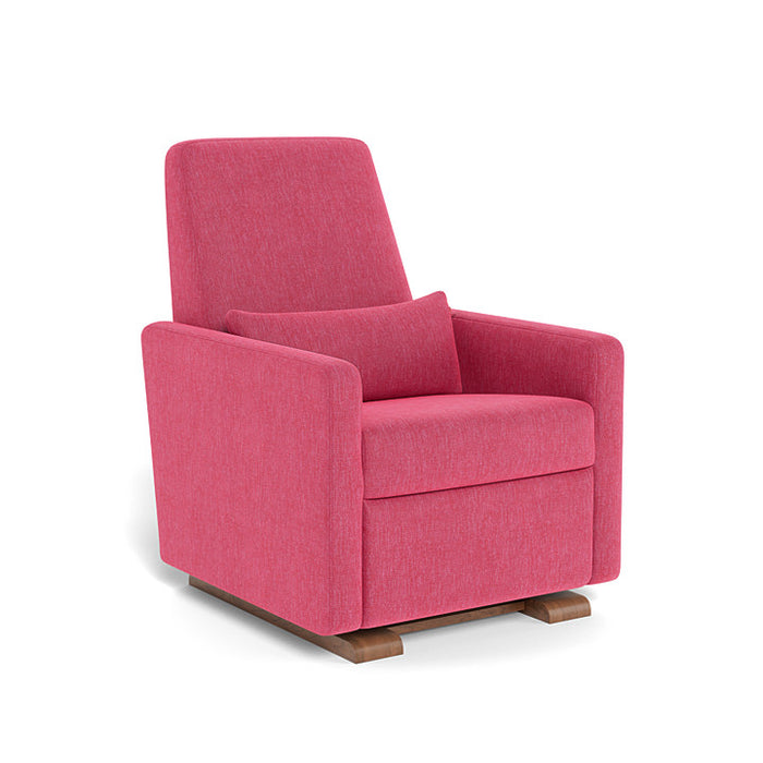 caption-Monte Grano Recliner in Hot Pink on Walnut Base