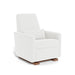 caption-Monte Grano Recliner in White Enviroleather on Walnut  Base