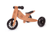 bamboo wooden tricycle with three wheels and height adjustable seat