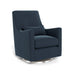  caption-Midnight Blue Linen with Brushed Steel Swivel