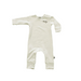 Creamy White One-Piece Baby Romper with Embroidered "Baby"