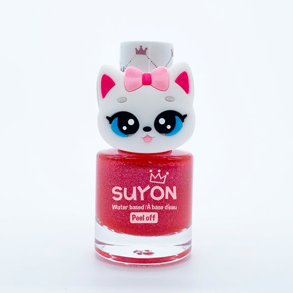 caption-Suyon Peel-off Nail Polish in Kitty Shimmer Pink