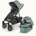 UPPAbaby Vista V2 Stroller - Gwen (Green Melange / Carbon Frame / Chestnut Leather) - nurtured.ca