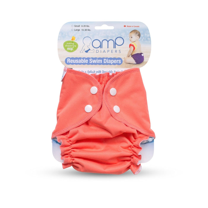 caption-Coral Swim Diaper by AMP Diapers