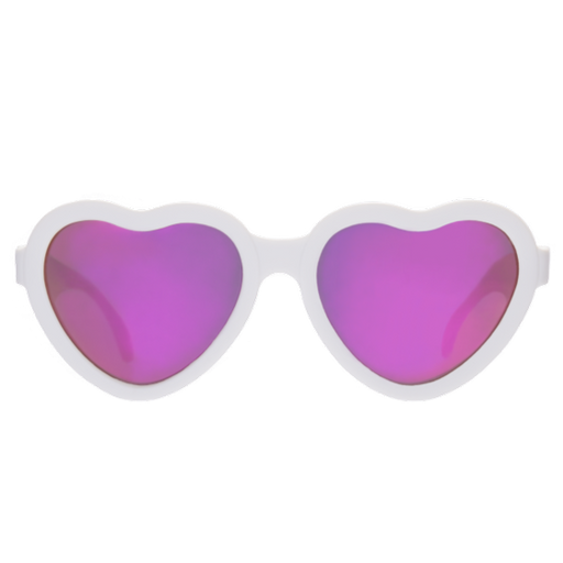 caption-Sweetheart Sunglasses White with Pink Lens