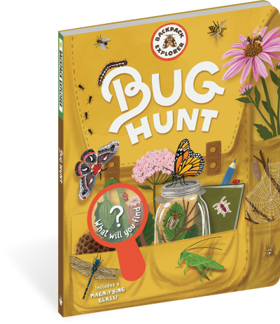 caption-Bug Hunt Backpack Explorer Book with 12 Interactive Field Guides