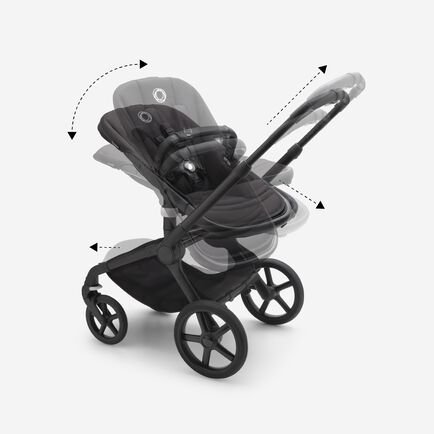 caption-Bugaboo Fox 5 features Excellent Adjustability in seat and handlebar