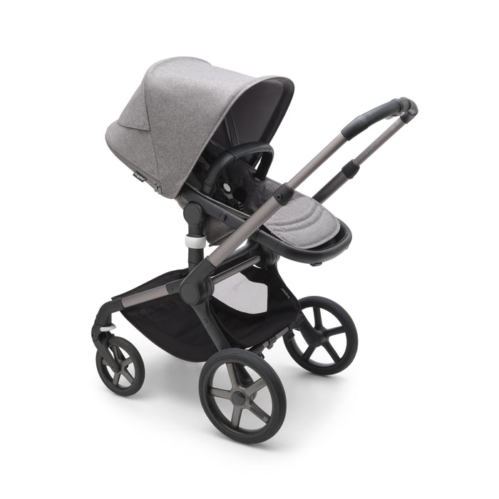caption-Bugaboo Fox in Grey Melange - seat is suitable from 6 months to 50lbs