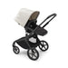  caption-Bugaboo Fox in Misty White on Midnight Black - seat is suitable from 6 months to 50lbs