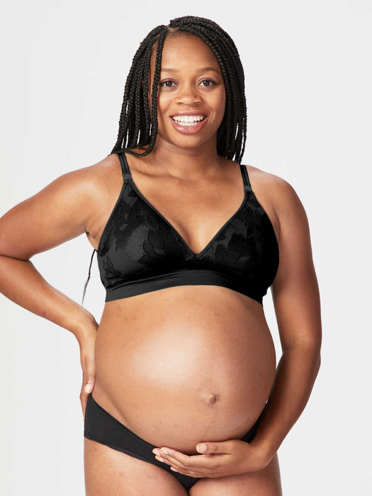 Freckles Maternity and Nursing Bra - Black (F-H Cup) #29 - nurtured.ca