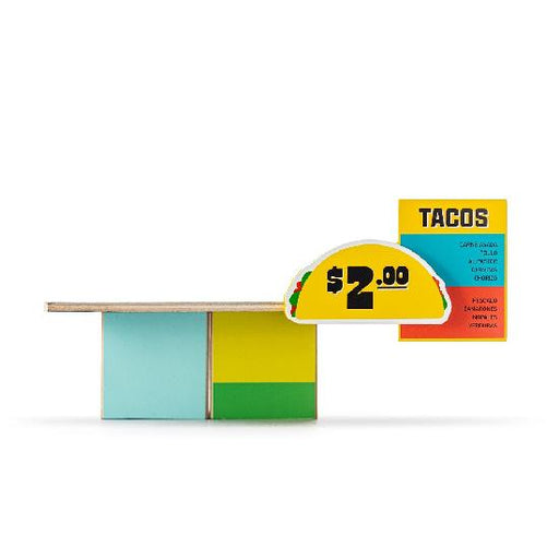 caption-Taco Food Shack stand wooden toy set