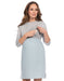 Seraphine Cedar Cotton Maternity & Nursing Dress with Sweatshirt Top