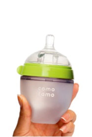 caption-Comotomo 150ml silicone bottle - Available in green or pink 150ml