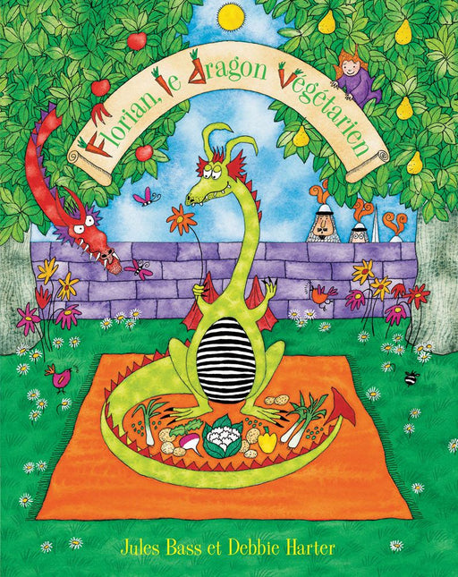 caption-A story of a veggie loving dragon now available in French!