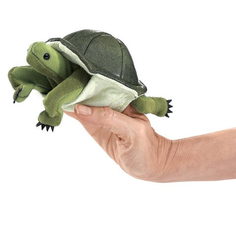 Folkmanis Mini Turtle Finger Puppet - nurtured.ca
