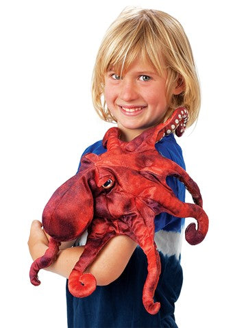 Red Octopus Puppet by Folkmanis