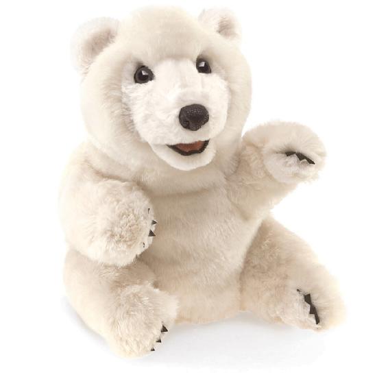 Sitting Polar Bear Puppet by Folkmanis - nurtured.ca